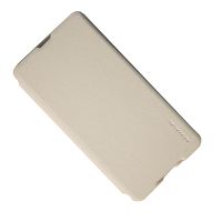 Чехол для Microsoft RM-1152 флип боковой пластик-кожзам Nllkin Sparkle <белый> ― OnlineBazar.su