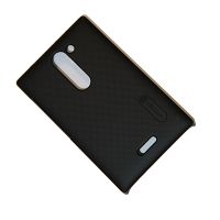 Чехол для Nokia 502 Asha Dual Sim задняя крышка пластик ребристый Nillkin <черный> ― OnlineBazar.su