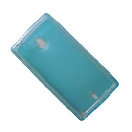 Чехол для Sony MT27 (Xperia Sola) силиконовый матовый <голубой>