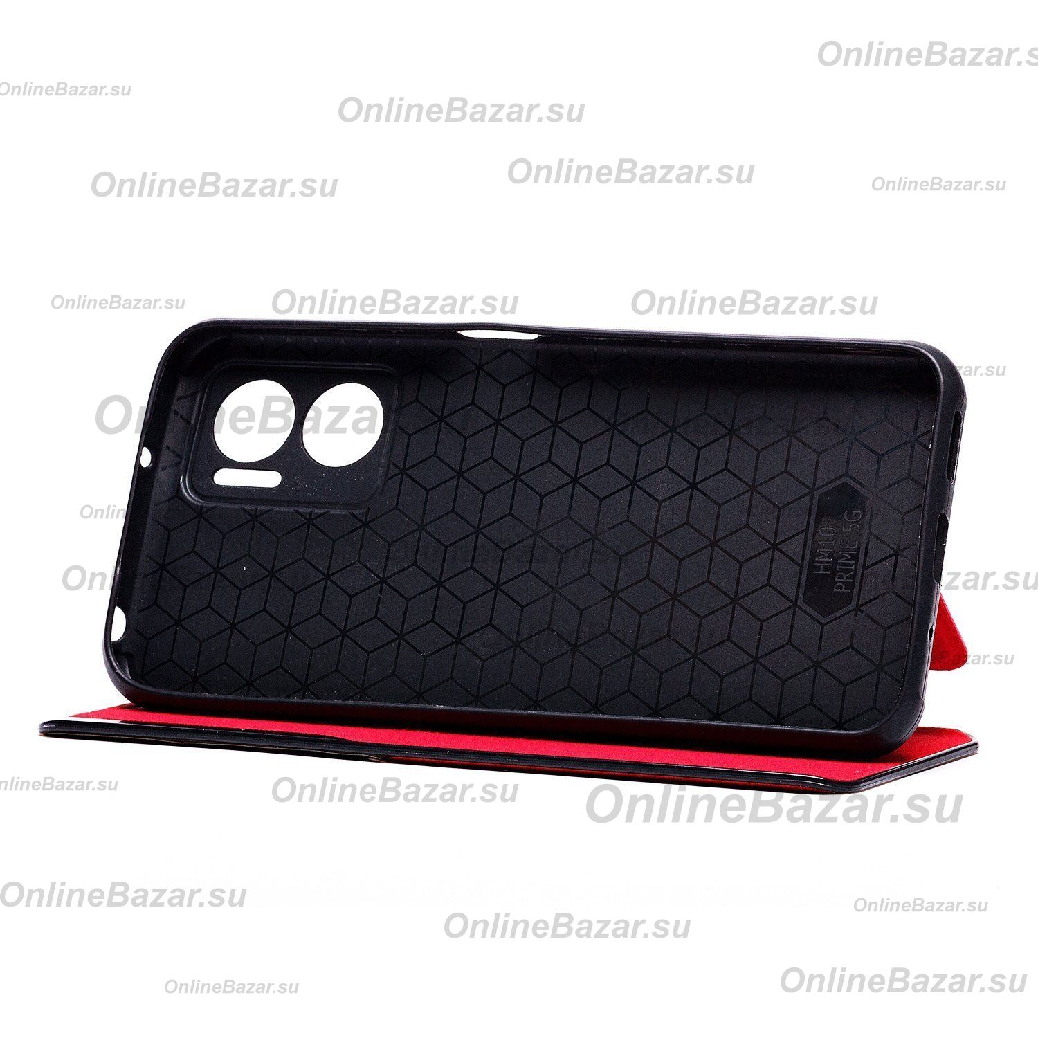 Чехол для Xiaomi Redmi 10 5G флип боковой кожзам №4 <красный> ― OnlineBazar.su
