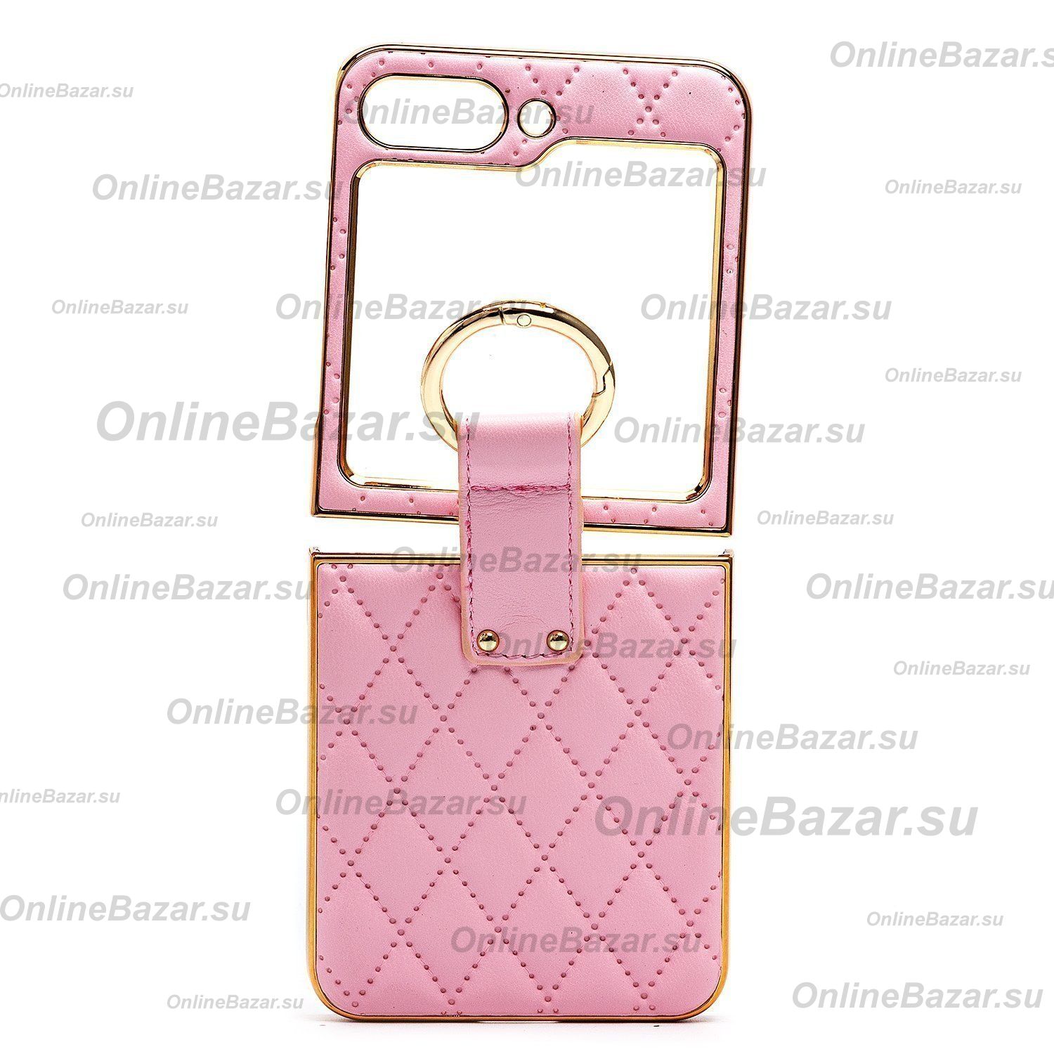 Чехол для Samsung SM-F731B (Galaxy Z Flip 5) экокожа FLIP <розовый> ― OnlineBazar.su