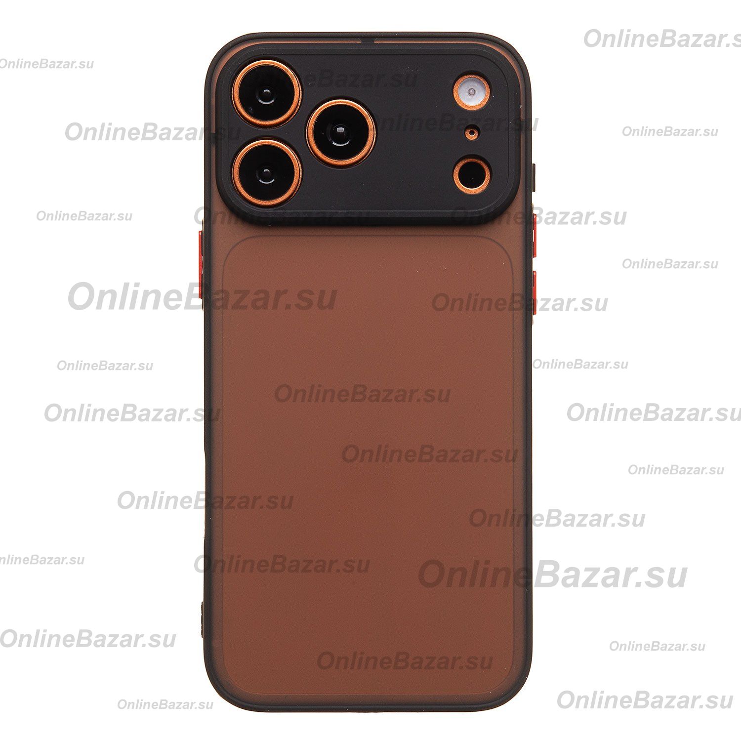 Чехол для Apple iPhone 17 Pro Max пластиковый с окантовкой <черный> ― OnlineBazar.su