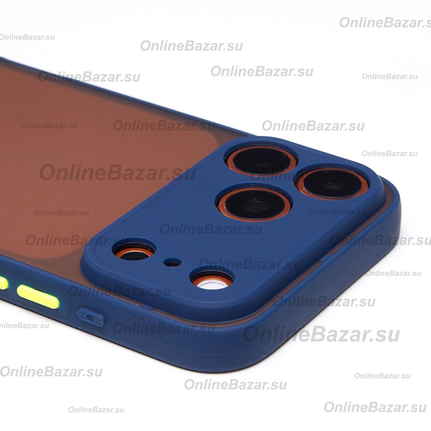 Чехол для Apple iPhone 17 Pro Max пластиковый с окантовкой <синий> ― OnlineBazar.su