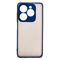 Чехол для Infinix Hot 40i (X6528B) пластиковый с окантовкой <темно-синий> ― OnlineBazar.su