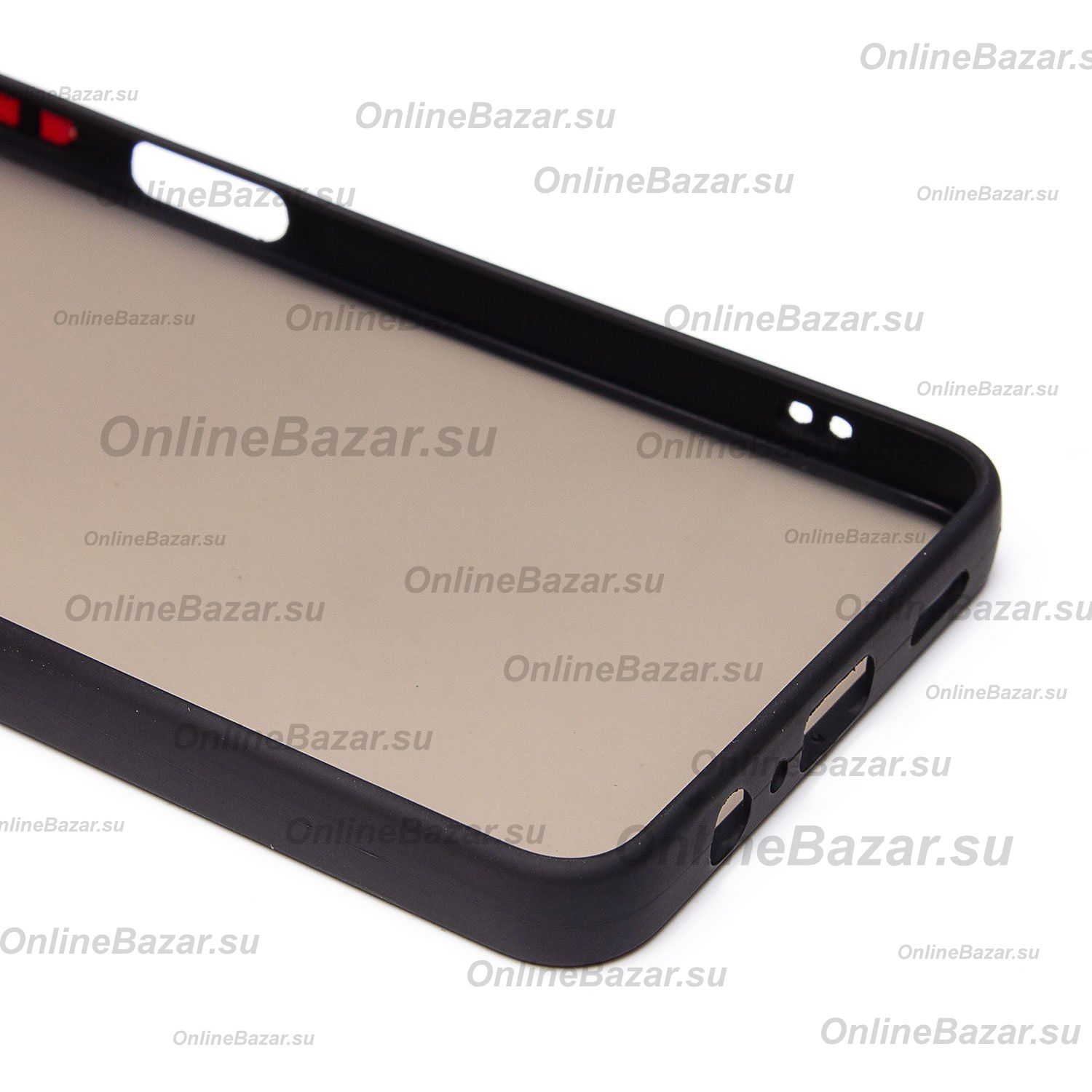 Чехол для Samsung SM-A065F (Galaxy A06) пластиковый с окантовкой <черный> ― OnlineBazar.su