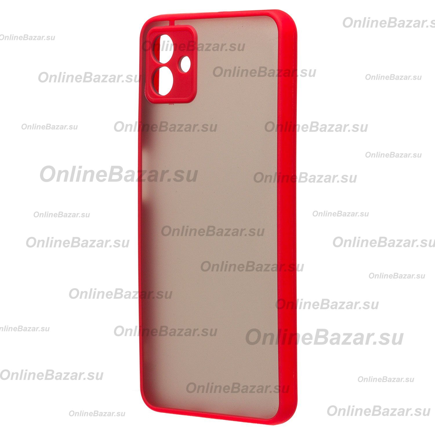 Чехол для Samsung SM-A045F (Galaxy A04) пластиковый с окантовкой <красный> ― OnlineBazar.su