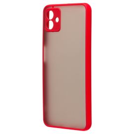 Чехол для Samsung SM-A045F (Galaxy A04) пластиковый с окантовкой <красный>
