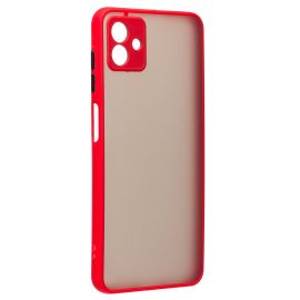 Чехол для Samsung SM-A045F (Galaxy A04) пластиковый с окантовкой <красный>