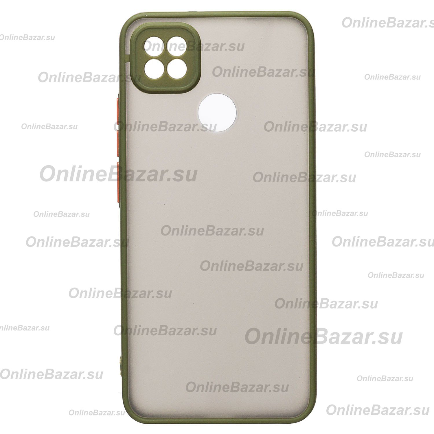 Чехол для Xiaomi Redmi 10A пластиковый с окантовкой <зеленый> ― OnlineBazar.su