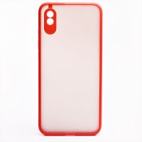 Чехол для Xiaomi M2006C3LC пластиковый с окантовкой <красный> ― OnlineBazar.su