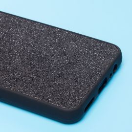 Чехол для Huawei P Smart 2021 пластиковый с блестками <черный>
