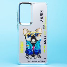 Чехол для Samsung SM-A556E (Galaxy A55 5G) силиконовый (рис. 092/собака) <серый>