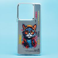 Чехол для Xiaomi 2312DRA50C силиконовый (рис. 092/кот) <прозрачный> ― OnlineBazar.su