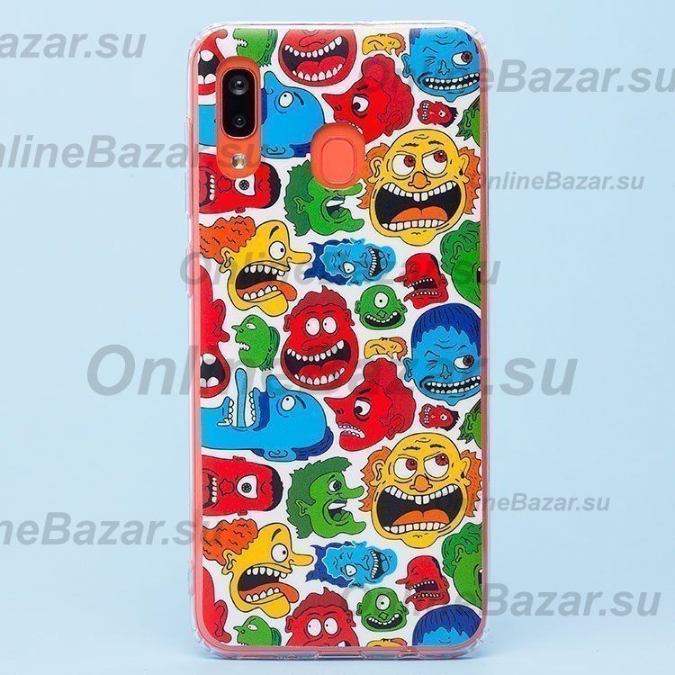 Чехол для Samsung SM-A205F (Galaxy A20) силиконовый (рис.156/023) ― OnlineBazar.su