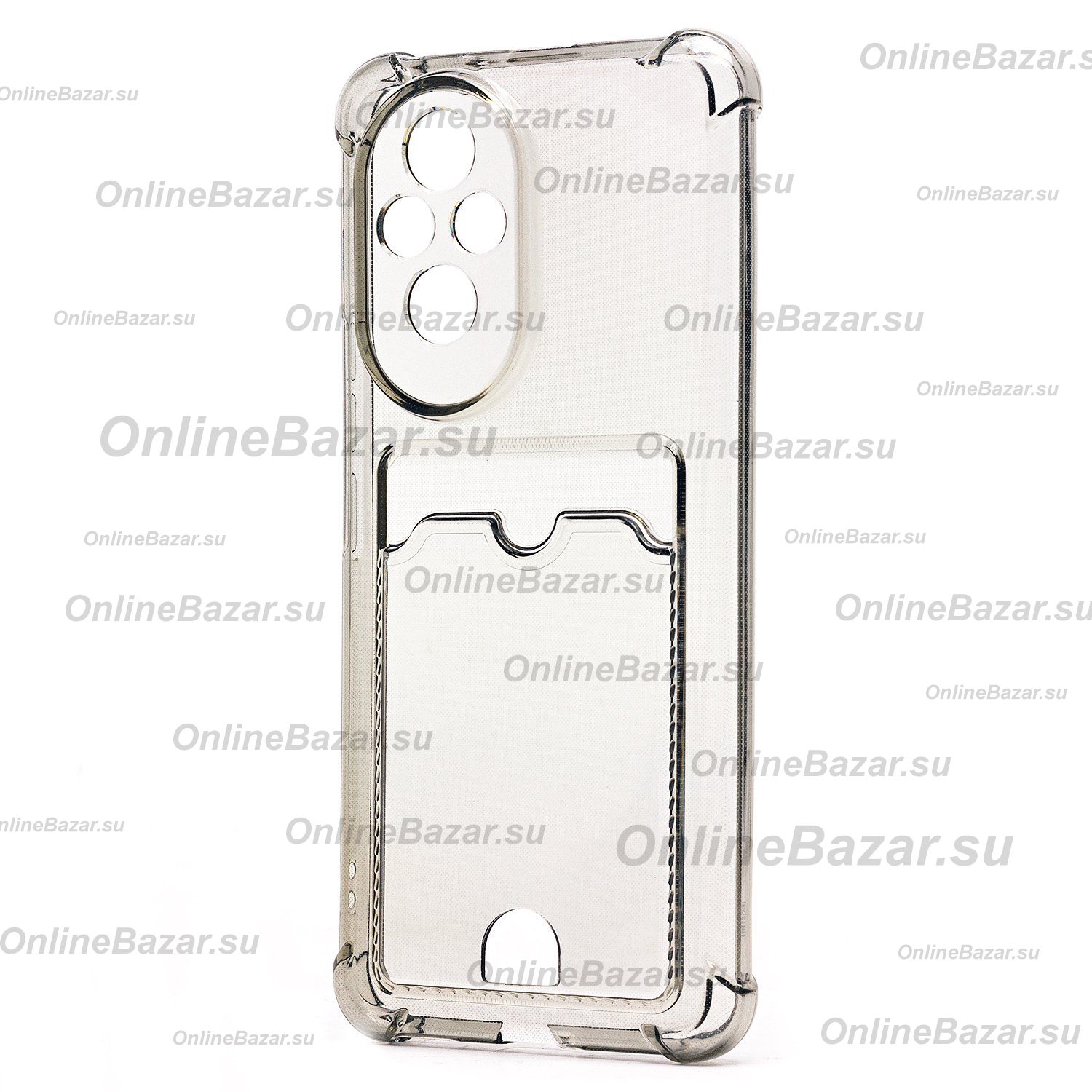 Чехол для Honor 200 (ELI-NX9) силиконовый с картхолдером №2 <черный> ― OnlineBazar.su