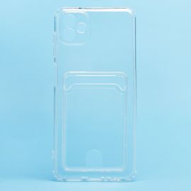 Чехол для Samsung SM-A045F (Galaxy A04) силиконовый с картхолдером №2 <прозрачный>