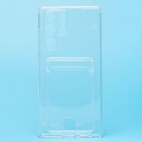 Чехол для Samsung SM-S908B (Galaxy S22 Ultra) силиконовый с картхолдером №2 <прозрачный> ― OnlineBazar.su