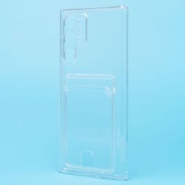Чехол для Samsung SM-S908B (Galaxy S22 Ultra) силиконовый с картхолдером №2 <прозрачный>
