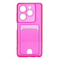 Чехол для Tecno Spark 20C (BG7n) силиконовый с картхолдером №2 <розовый> ― OnlineBazar.su