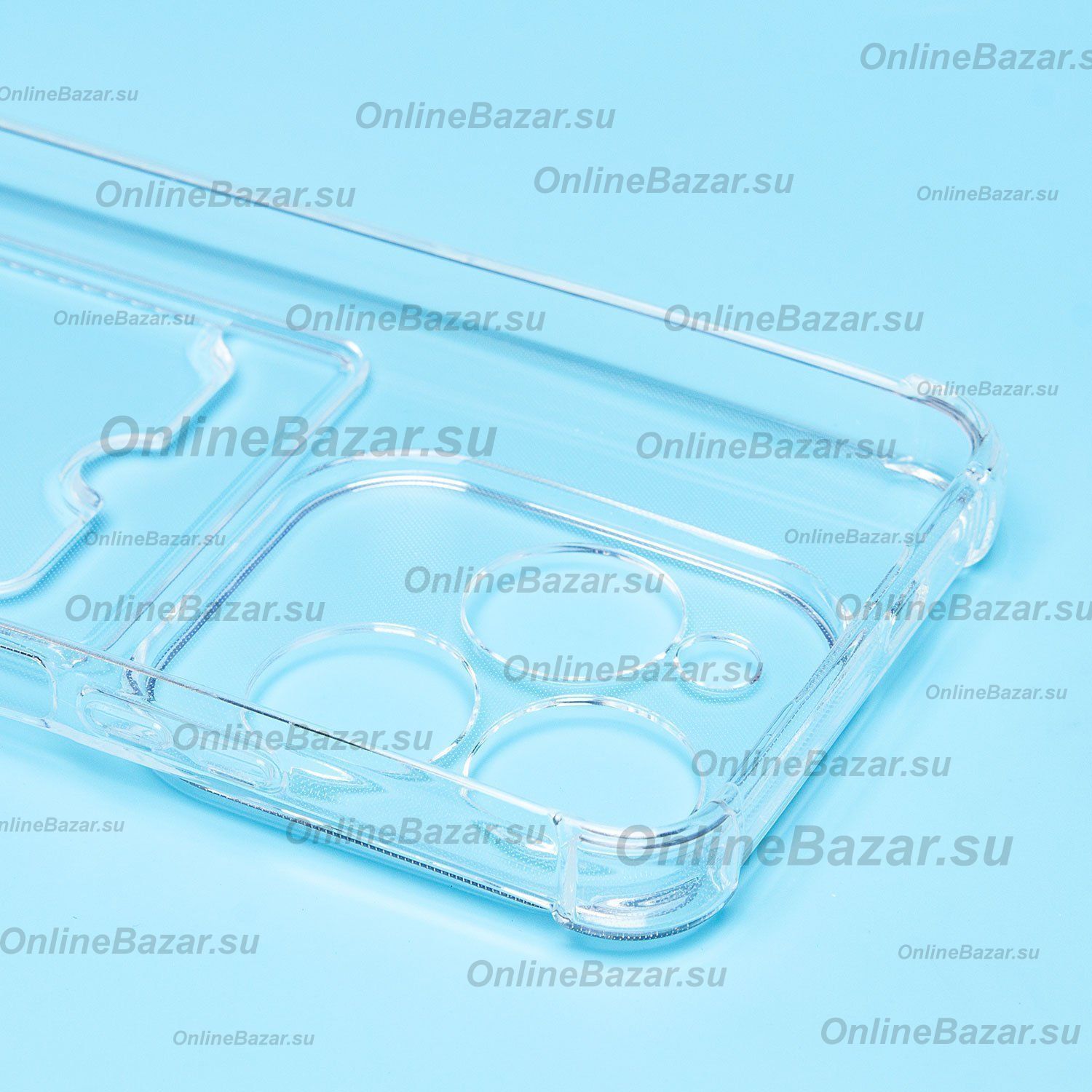 Чехол для Infinix Hot 40 Pro (X6837) силиконовый с картхолдером <прозрачный> ― OnlineBazar.su