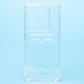 Чехол для Infinix Hot 40i (X6528B) силиконовый с картхолдером <прозрачный>