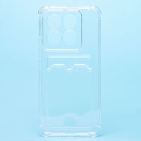 Чехол для Xiaomi 14 Pro силиконовый с картхолдером <прозрачный> ― OnlineBazar.su