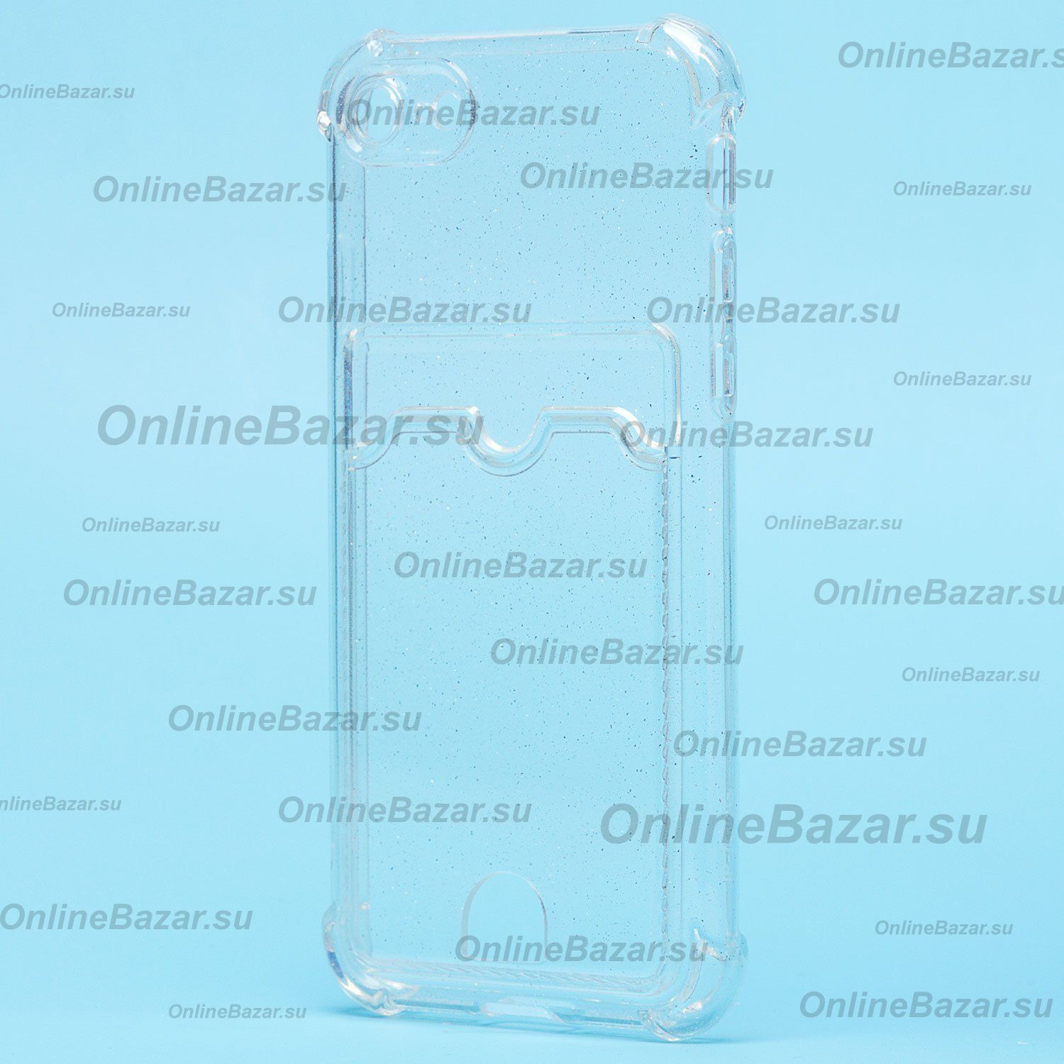 Чехол для Apple iPhone SE 2022 силиконовый с картхолдером №5 <прозрачный> ― OnlineBazar.su