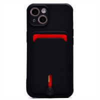 Чехол для Apple iPhone 13 силиконовый с картхолдером №4 <черный> ― OnlineBazar.su