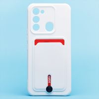 Чехол для Tecno Spark 8C (KG5n) силиконовый с картхолдером №4 <белый> ― OnlineBazar.su