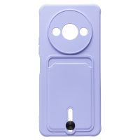 Чехол для Xiaomi 23129RN51X силиконовый с картхолдером №4 <светло-фиолетовый> ― OnlineBazar.su
