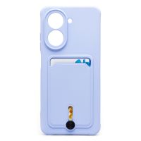 Чехол для Xiaomi 25028RN03A силиконовый с картхолдером №4 <светло-фиолетовый> ― OnlineBazar.su