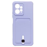 Чехол для Xiaomi 23021RAA2Y силиконовый с картхолдером №4 <светло-фиолетовый> ― OnlineBazar.su
