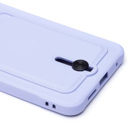 Чехол для Xiaomi 23021RAA2Y силиконовый с картхолдером №4 <светло-фиолетовый>