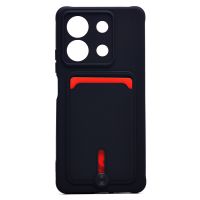 Чехол для Xiaomi Redmi Note 13 5G силиконовый с картхолдером №4 <черный> ― OnlineBazar.su