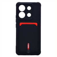 Чехол для Xiaomi Redmi Note 13 Pro 5G силиконовый с картхолдером №4 <черный> ― OnlineBazar.su