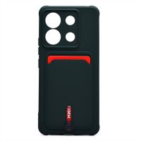 Чехол для Xiaomi Redmi Note 13 Pro 5G силиконовый с картхолдером №4 <темно-зеленый> ― OnlineBazar.su