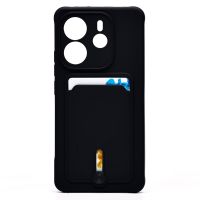 Чехол для Xiaomi 24117RN760 силиконовый с картхолдером №4 <черный> ― OnlineBazar.su