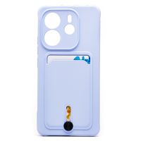 Чехол для Xiaomi Redmi Note 14 силиконовый с картхолдером №4 <светло-фиолетовый> ― OnlineBazar.su