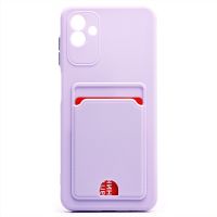 Чехол для Samsung SM-A045F (Galaxy A04) силиконовый с картхолдером №6 <фиолетовый> ― OnlineBazar.su