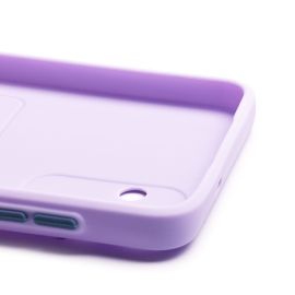 Чехол для Samsung SM-A045F (Galaxy A04) силиконовый с картхолдером №6 <фиолетовый>