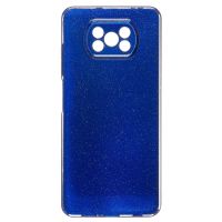 Чехол для Xiaomi Poco X3 NFC силиконовый с блестками №3 <синий> ― OnlineBazar.su
