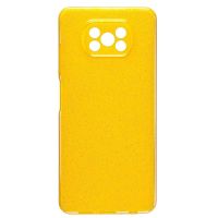 Чехол для Xiaomi Poco X3 NFC силиконовый с блестками №3 <желтый> ― OnlineBazar.su