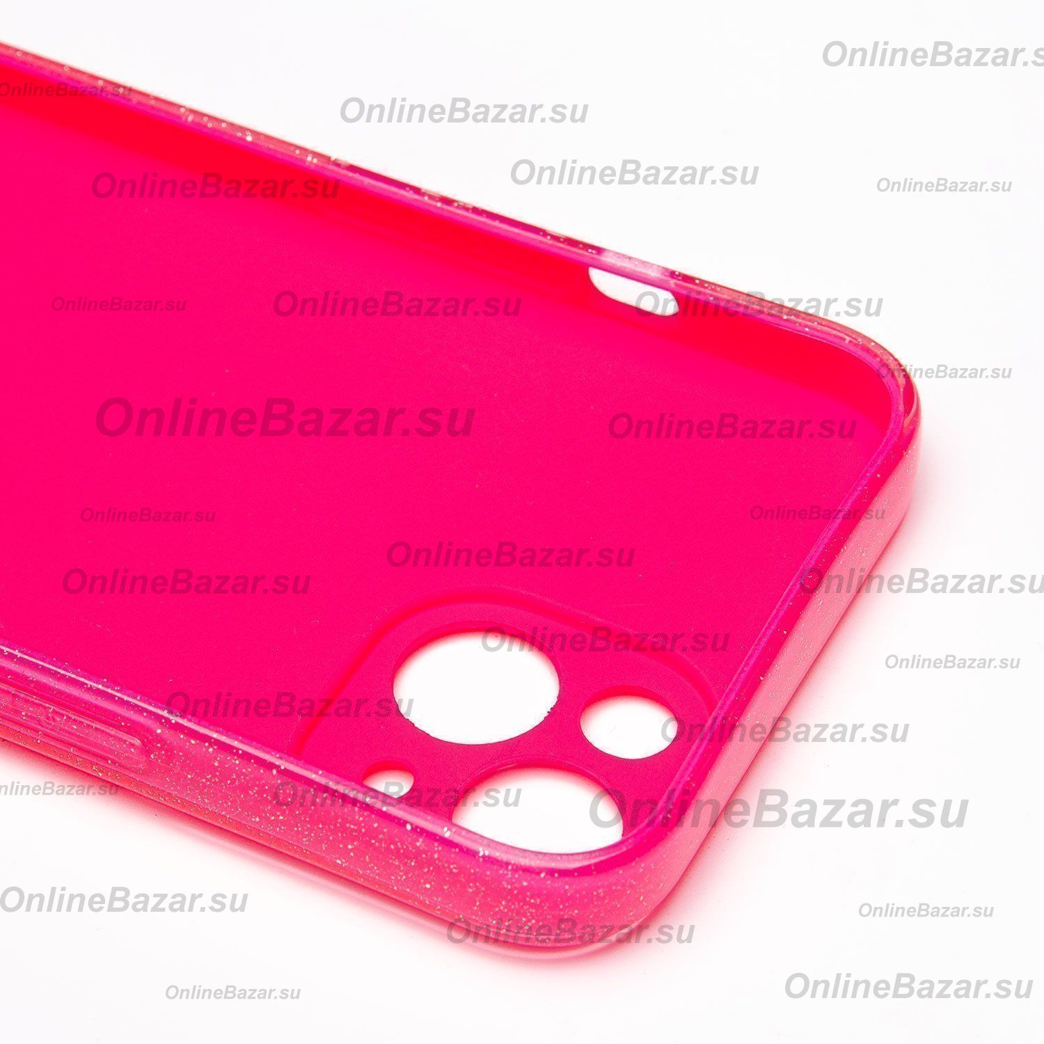 Чехол для Apple iPhone 13 силиконовый с блестками №3 <розовый> ― OnlineBazar.su