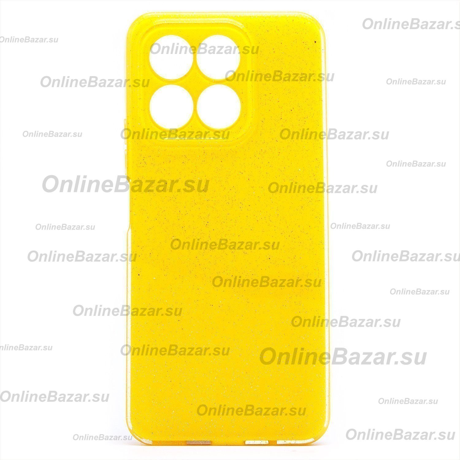 Чехол для Honor X8a (CRT-LX1) силиконовый с блестками №3 <желтый> ― OnlineBazar.su
