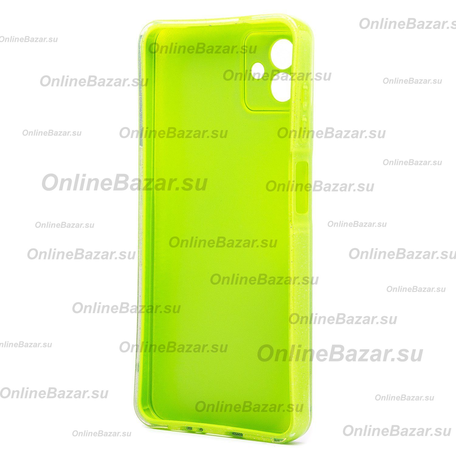 Чехол для Samsung SM-A045F (Galaxy A04) силиконовый с блестками №3 <светло-зеленый> ― OnlineBazar.su