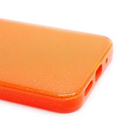 Чехол для Xiaomi 220333QNY силиконовый с блестками №3 <оранжевый>
