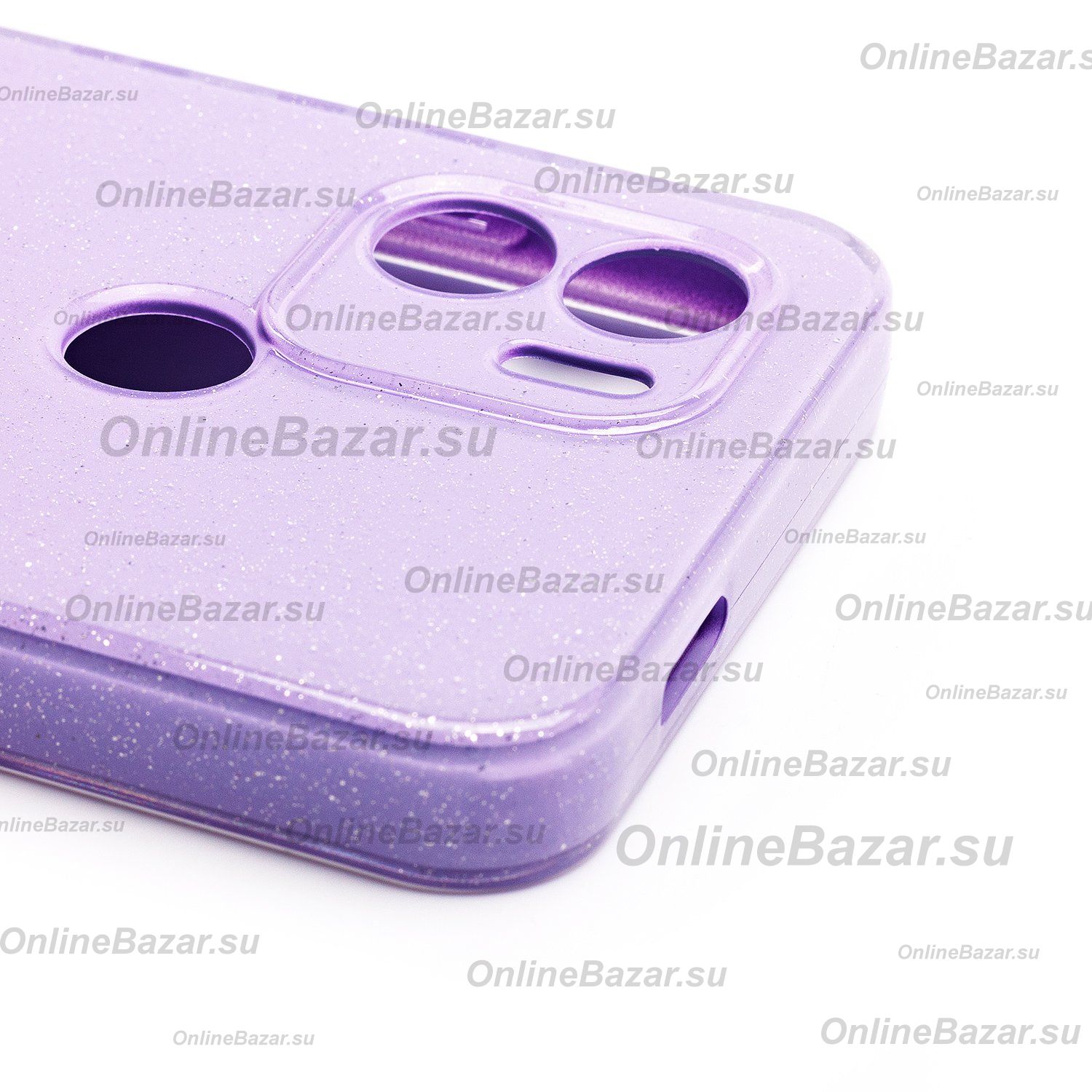 Чехол для Redmi A1 силиконовый с блестками №3 <светло-фиолетовый> ― OnlineBazar.su