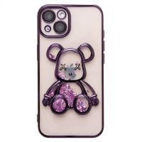 Чехол для Apple iPhone 14 силиконовый Мишка <фиолетовый> ― OnlineBazar.su