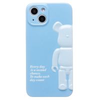 Чехол для Apple iPhone 13 силиконовый Мишка №3 <голубой> ― OnlineBazar.su