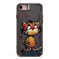 Чехол для Apple iPhone 7 силиконовый (рис. 335/тигр) <серый> ― OnlineBazar.su